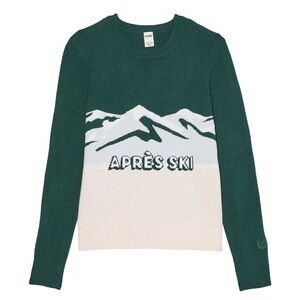 Pink collegiate crewneck sweater